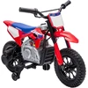 Elektrinis vaikiškas motociklas su licencijuotu HONDA CRF 450R dizainu ir 35 W varikliu, raudonas / mėlynas, 104 × 55 × 67 cm