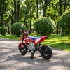Elektrinis vaikiškas motociklas su licencijuotu HONDA CRF 450R dizainu ir 35 W varikliu, raudonas / mėlynas, 104 × 55 × 67 cm
