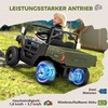Elektrinė transporto priemonė, 2 varikliai, bagažinė, UTV dizainas, muzikos funkcija, žalia