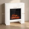 Elektrinis židinys su TV stovu ir 3D liepsnomis, baltas, 75 × 25 × 85 cm
