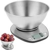 Elektroninės virtuvinės svarstyklės su metaline dubeniu 5kg/1 g