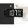 Elektroninis laikrodis-žadintuvas su LED ekranu, 15x35 cm, juodas