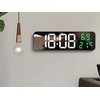 Elektroninis LED laikrodis su termometru ir veidrodžiu