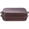 Orion Kepimo indas emaliuota su dangčiu stačiakampio formos BROWN 14 l, 46x27,5 cm
