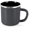 Emaliuotas puodelis su rankenėle, pilkas, 400 ml, 12 × 9 × 8,5 cm