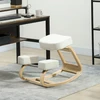 Ergonominė klūpomoji kėdė su reguliuojamu sėdynės aukščiu, kreminė balta, 51 × 69 × 58 cm