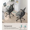 Songmics Biuro kėdė su ergonomine supimo funkcija, porankiais, balandiškai pilka