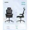 Songmics Ergonomiška biuro kėdė su tinkleliu ir atlenkiamais porankiais