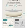 Songmics Ergonomiška biuro kėdė su tinkleliu ir 53 cm sėdyne šviesiai pilka