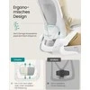 Songmics Ergonomiška biuro kėdė su tinkleliu ir 53 cm sėdyne šviesiai pilka