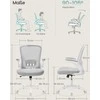 Songmics Ergonomiška biuro kėdė su tinkleliu ir 53 cm sėdyne šviesiai pilka