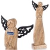 Orion medinė figura angelas 34 cm - natūralus mangos medis