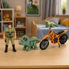 Lean Toys Figūrėlių rinkinys su dinozaurų aptvaru ir stebėjimo bokštu, 50,5 × 40,5 × 15,5 cm