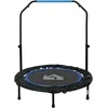 Homcom SPORTNOW 102 cm fitneso batutas, sulankstomas mini batutas su 4 lygių reguliuojama rankena, LCD monitoriumi, fitneso rebounder suaugusiems, vaikams, iki 100 kg