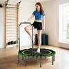 SPORTNOW Fitneso batutas su reguliuojamu ranktūriu, sportinis batutas vidaus ir lauko sąlygoms, plienas, plastikas, žalias