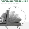 Fotelis HOMCOM Atsipalaidimo kėdė, gulima kėdė, kėdė, miegojimo funkcija, svečių lova, 65 cm x 69 cm x 80 cm, pilka
