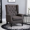 HOMCOM Vienvietis fotelis "Relax" fotelis Vienvietis fotelis su medinėmis pėdomis Poliesteris Ruda 76 x 86 x 108 cm