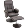 Fotelis HOMCOM 2-Piece Armchair Set, Armchair with Footstool, Recliner with Footstool, Height Adjustable, Reclining Backrest, Brown