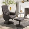 Fotelis HOMCOM 2-Piece Armchair Set, Armchair with Footstool, Recliner with Footstool, Height Adjustable, Reclining Backrest, Brown