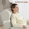 HOMCOM poilsio fotelis, televizoriaus fotelis su atlošimo funkcija, fotelis su kišeninėmis spyruoklėmis, paminkštintas atlošiamas fotelis, iki 150 kg išlaikantis poilsio fotelis svetainei, miegamajam, smėlio spalvos