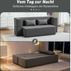 HOMCOM dvivietė porolono sofos lova, sofa-lova su plačiais porankiais, 2 pagalvės, 360 kg keliamoji galia, pilka