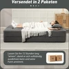 HOMCOM dvivietė porolono sofos lova, sofa-lova su plačiais porankiais, 2 pagalvės, 360 kg keliamoji galia, pilka