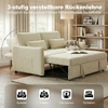 Fotelis Sofa-lova smėlio/juoda