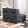 HOMCOM 3 viename miegamasis fotelis, sulankstoma miegamoji sofa su lova funkcija, juosmens pagalvėlė, poilsio fotelis su flanelinės išvaizdos audiniu, šezlongas svetainei, tamsiai pilka