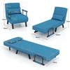 Fotelis Sulankstoma sofa-lova mėlyna