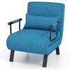 Fotelis Sulankstoma sofa-lova mėlyna