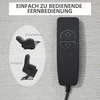 HOMCOM fotelis su atsistojimo funkcija, elektrinis relaksacinis fotelis su masažo funkcija, TV fotelis su šildymo funkcija, flanelės išvaizdos, tamsiai pilkas