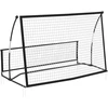 Futbolo atmušimo tinklas, dvipusis, juodas, 200 × 94 × 122/52 cm