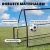 Futbolo atmušimo tinklas, dvipusis, juodas, 200 × 94 × 122/52 cm