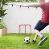 HOMCOM futbolo atmušiklis, sulankstomas futbolo atmušiklis 63 x 63 cm, reguliuojami futbolo vartai, tinka beisbolui ir krepšiniui, metalinis, raudonas