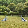 HOMCOM pop-up futbolo vartai, nešiojamas futbolo tinklas, 2 mini vartų rinkinys, sulankstomi su krepšiu nešiojimui, mėlyni, 123x80x80 cm