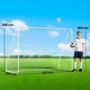 Futbolo vartai žaidimams ir treniruotėms, UV atsparūs, tvirti, su tvirtinimais prie žemės, balti
