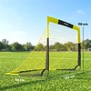 Futbolo vartai „Pop-up“, sulankstomi, juodi ir geltoni, 150 × 110 × 110 cm
