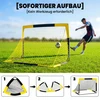 Futbolo vartai „Pop-up“, sulankstomi, juodi ir geltoni, 150 × 110 × 110 cm