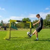 Futbolo vartai „Pop-up“, sulankstomi, juodi ir geltoni, 150 × 110 × 110 cm