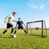 Futbolo vartai su paminkštintu rėmu ir 5 tvirtinimo kaiščiais, juodi ir raudoni, 180 x 60 x 120 cm