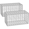 Songmics Vielinis krepšelis 100 x 30 x 30 cm, 2 vnt., sidabrinis