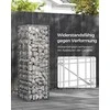 Songmics Gabionų krepšių rinkinys, 5 vnt., 5 x 10 cm akių dydžio, sidabrinės spalvos