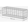 SONGMICS gabionų krepšiai su 5 x 10 cm akių dydžiu akmenims, 10 vnt. rinkinys