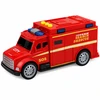 Lean Toys Gelbėjimo automobilis su šviesos ir garso efektais, raudonas, 15,5 × 7 × 5 cm