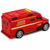 Lean Toys Gelbėjimo automobilis su šviesos ir garso efektais, raudonas, 15,5 × 7 × 5 cm
