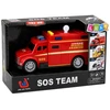 Lean Toys Gelbėjimo automobilis su šviesos ir garso efektais, raudonas, 15,5 × 7 × 5 cm