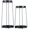 KOOPMAN Trends4You Metalinis gėlių stovas 2-nivelių juodas 46 / 58 cm 2 vnt.