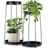KOOPMAN Trends4You Metalinis gėlių stovas 2-nivelių juodas 46 / 58 cm 2 vnt.