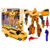 Lean Toys Geltonas Auto-Robotas 2in1 Žaislas