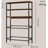 Gėrimų dėžių lentyna 2 lygių, 6 dėžėms, ruda–juoda, 36,4 x 105,4 x 180,3 cm